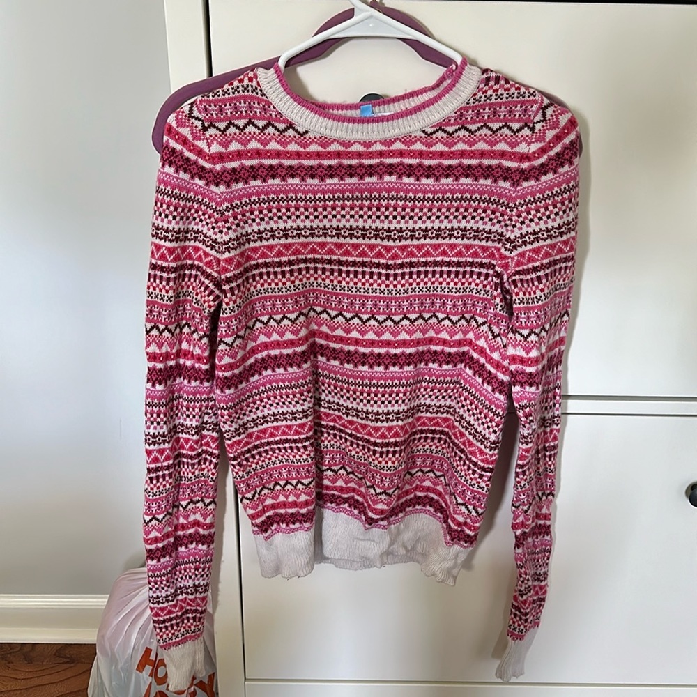 Draper James Fair isle pink sweater